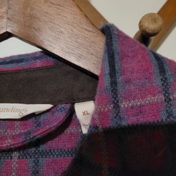 Soft Surroundings Flannel Snap Front Shirt Dress SZ XL - Picture 4 of 5